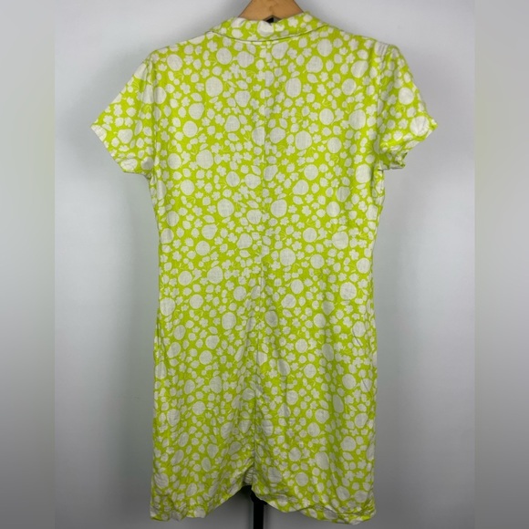 Urban Outfitters Lime Green Floral Fruit Novelty Print Button Up Mini Dress - Picture 3 of 7